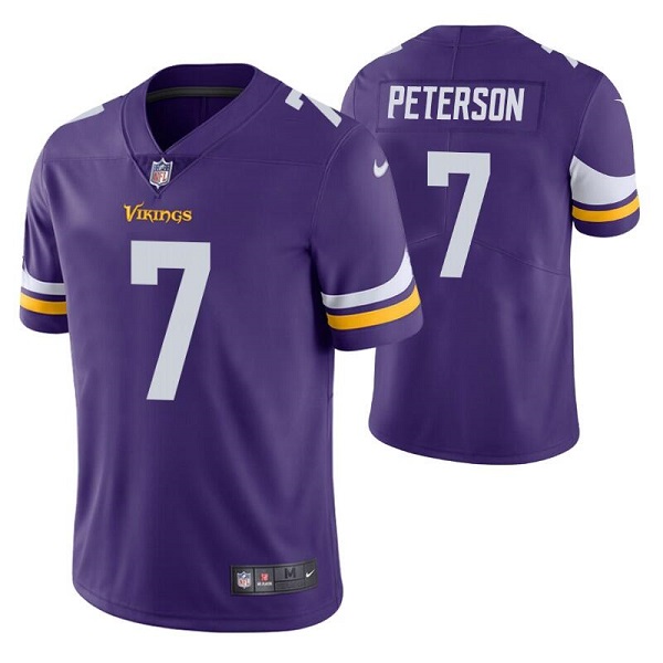 Men's Purple Minnesota Vikings #7 Patrick Peterson Vapor Untouchable Stitched Jersey
